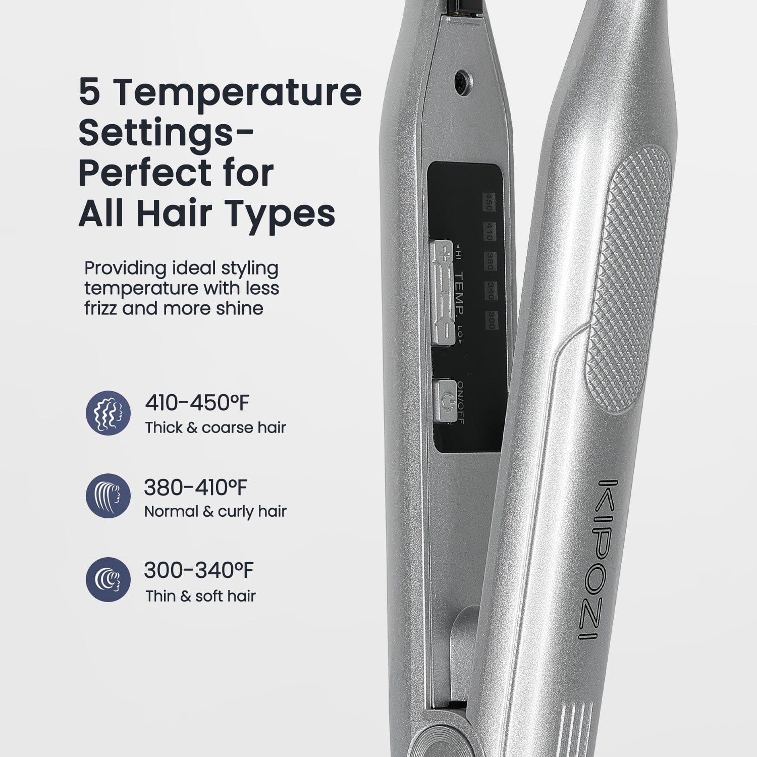 KIPOZI 0.3″ Mini Small Pencil Flat Iron Curling Straightener for Pixie Cut Bangs
