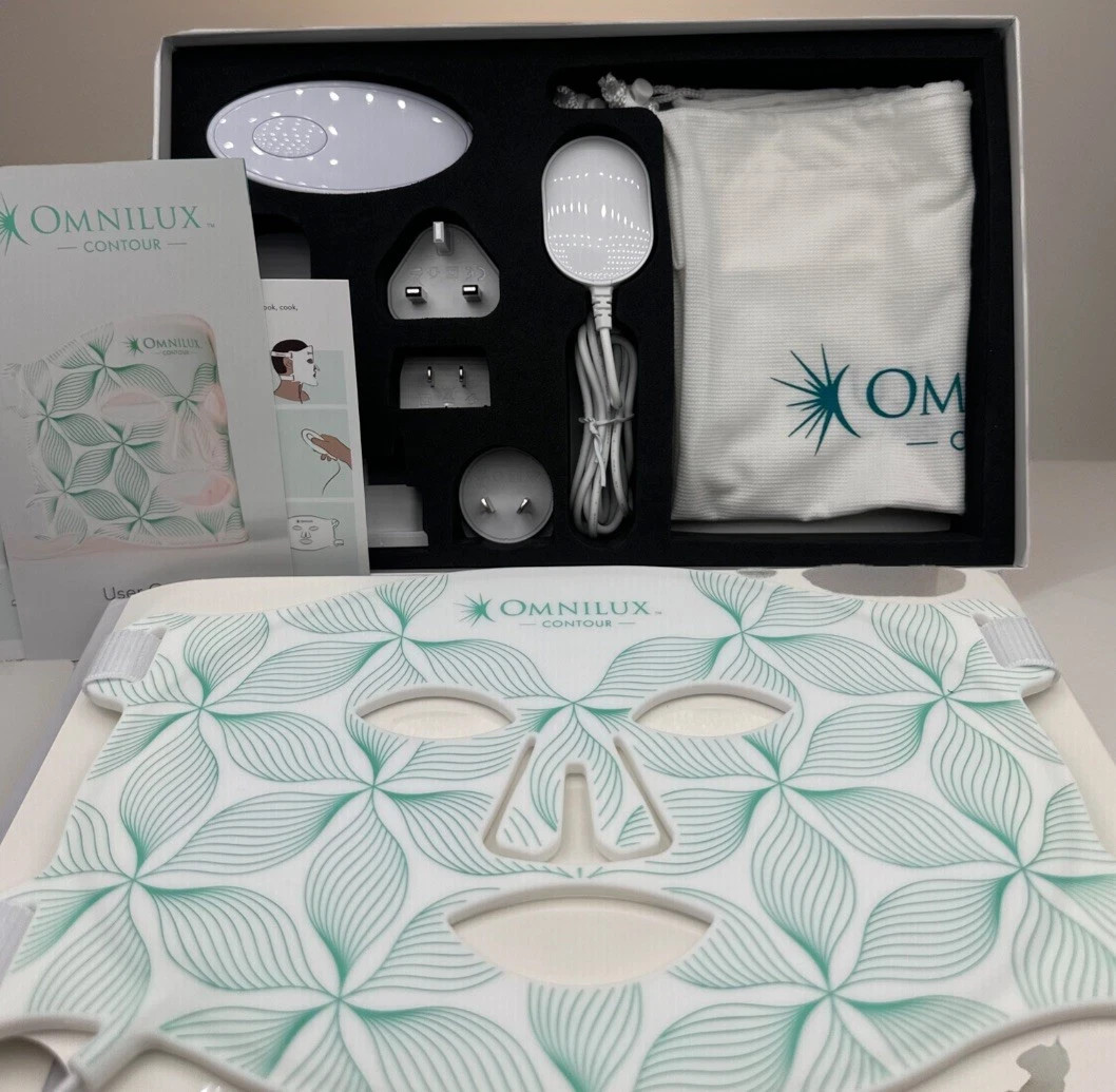 OMNILUX Contour FACE LED Light Therapy Mask Anti-Aging -full Original Kit