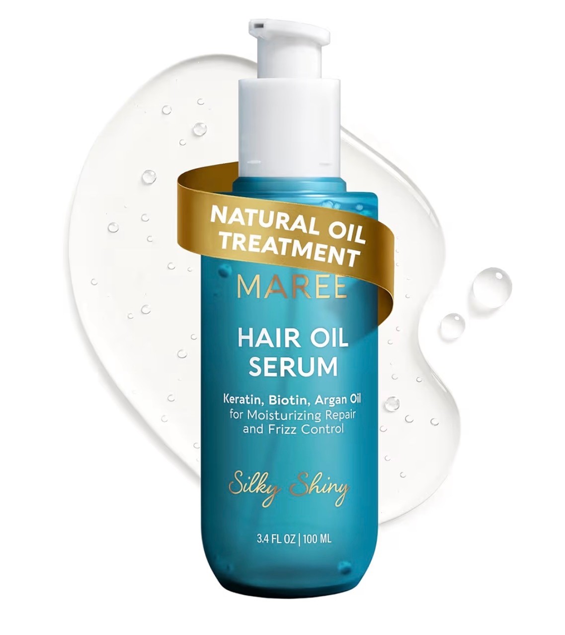 MAREE Hair Oil for Frizzy Hair Repair Serum for Dry and Curly Hair with Vitamins