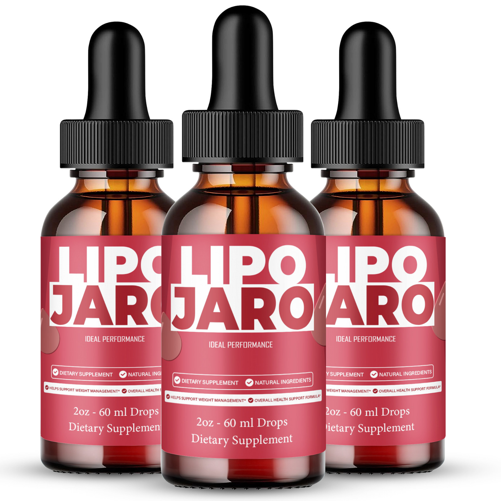LipoJaro Drops, Official Lipo Jaro Drops Supplement (3 Pack)