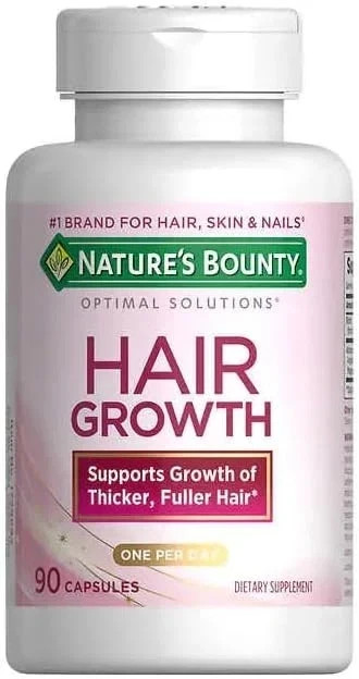 Nature’s Bounty Hair Growth Support – Essential Vitamins, 90 Capsules