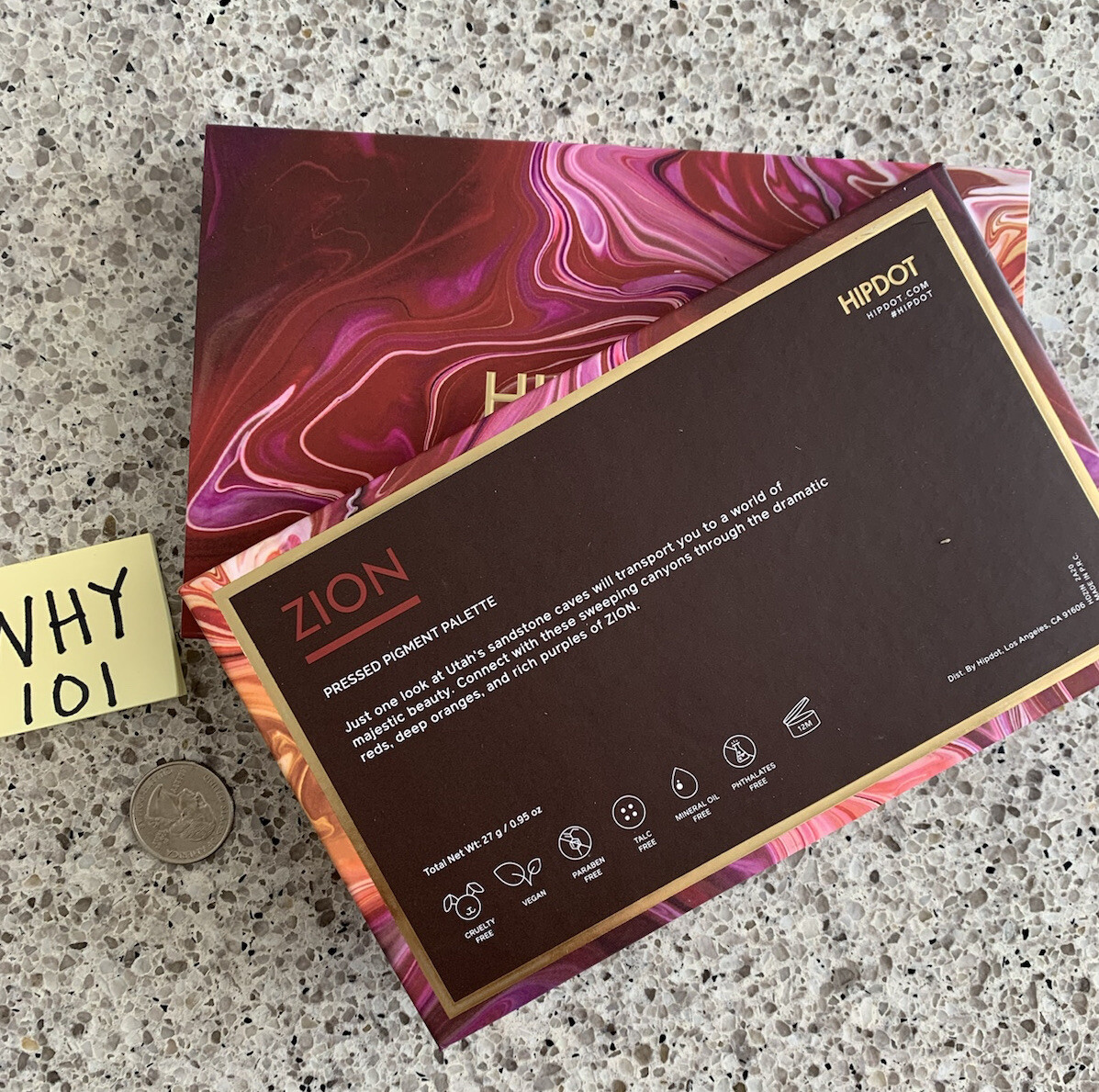 HIPDOT Zion (Utah Sandstones) Eyeshadow Pressed Pigment Palette 15 Shades;RET$30