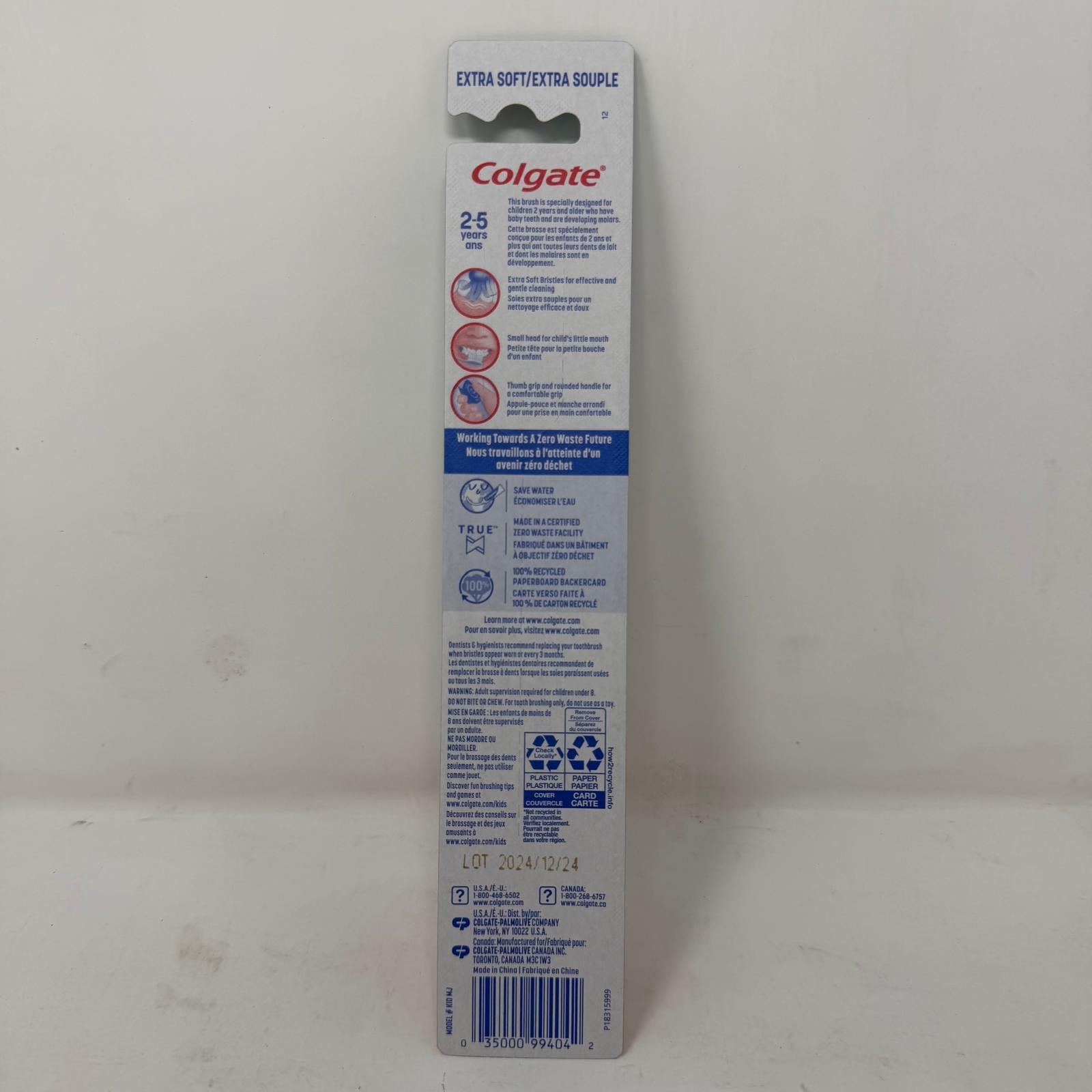 6 Pack – Colgate Kids Toothbrush, Extra Soft Bristles, Ages 2-5 Years, Dinosaur