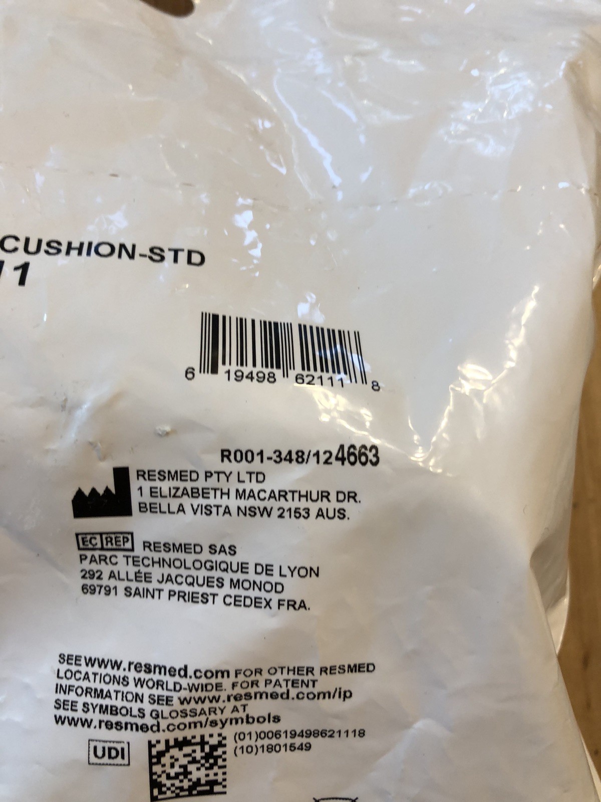 Authentic Resmed Mirage FX Nasal Cushion STANDARD SIZE # 62111 New Sealed