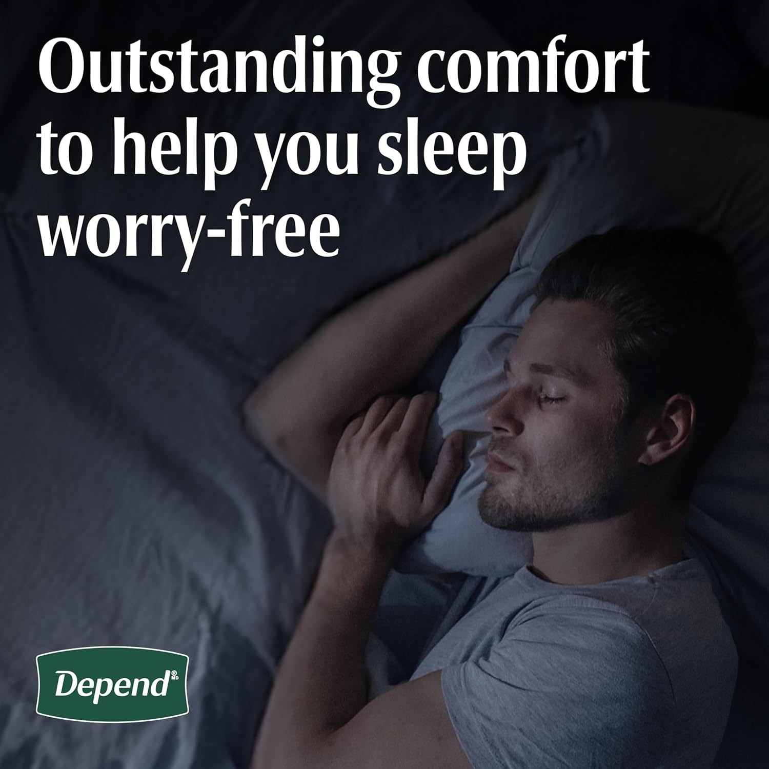 Depend Night Defense Men Incontinence Underwear Large 56 Count Gray