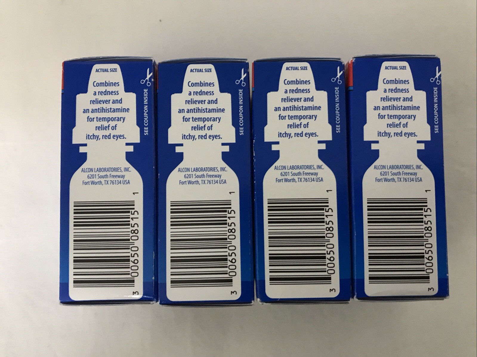 Exp 05/2027) 4 Boxes Naphcon A Eye Allergy Relief Drops 15 ml(0.5oz)