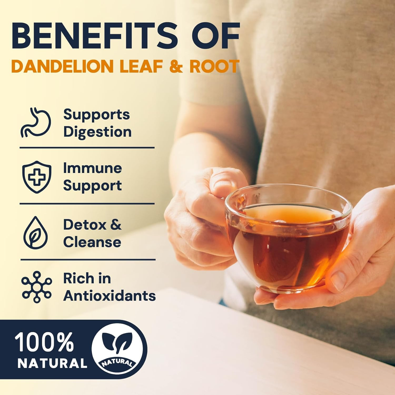 Dandelion Leaf & Root Herbal Tea-Caffeine-Free, 50 Teabags
