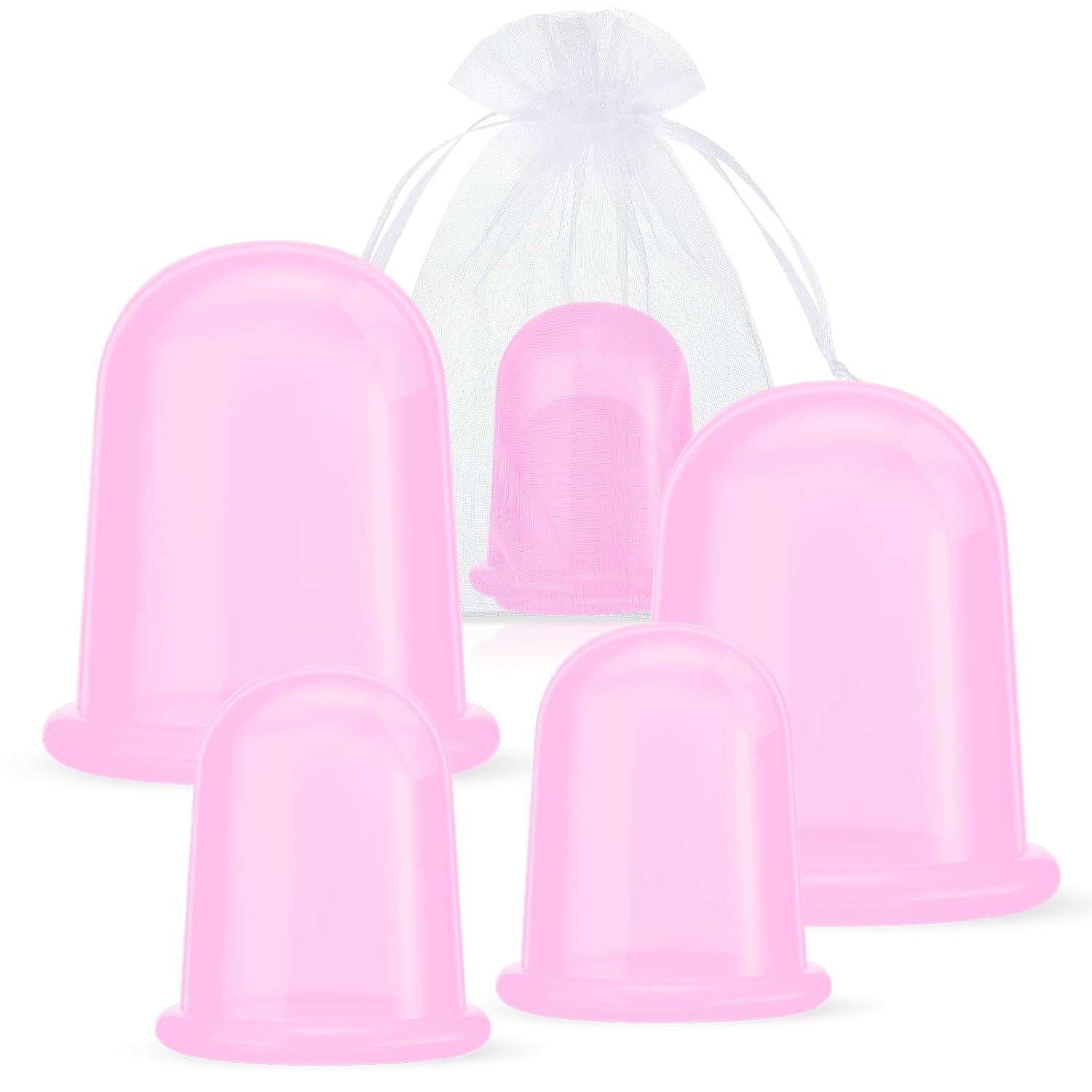Cupping Therapy Set 4 Pcs Silicone Cupping Cups Massage Vacuum Cupping Set
