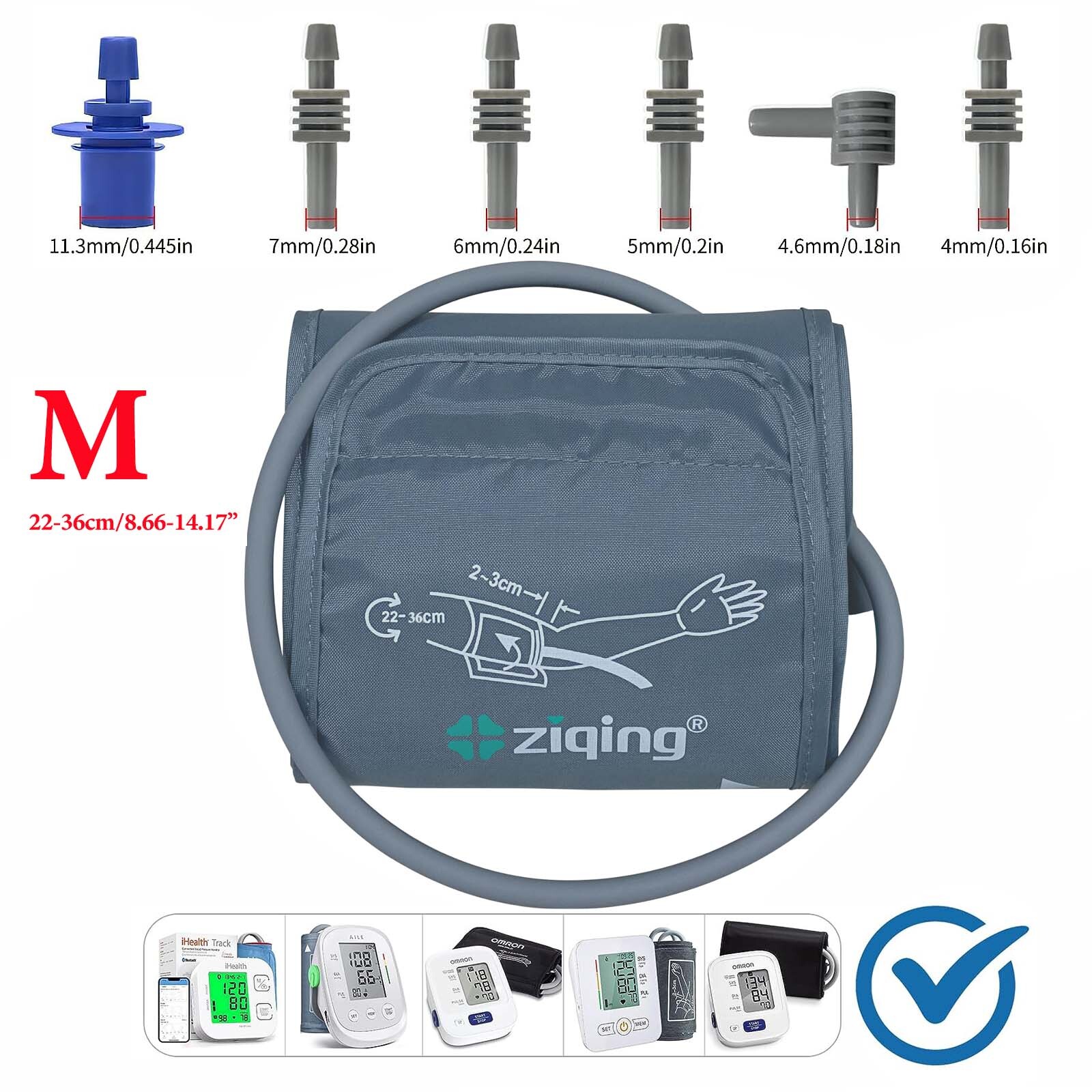 22-36cm Arm Blood Pressure Cuff For Blood Pressure Monitor or 6 Connectors
