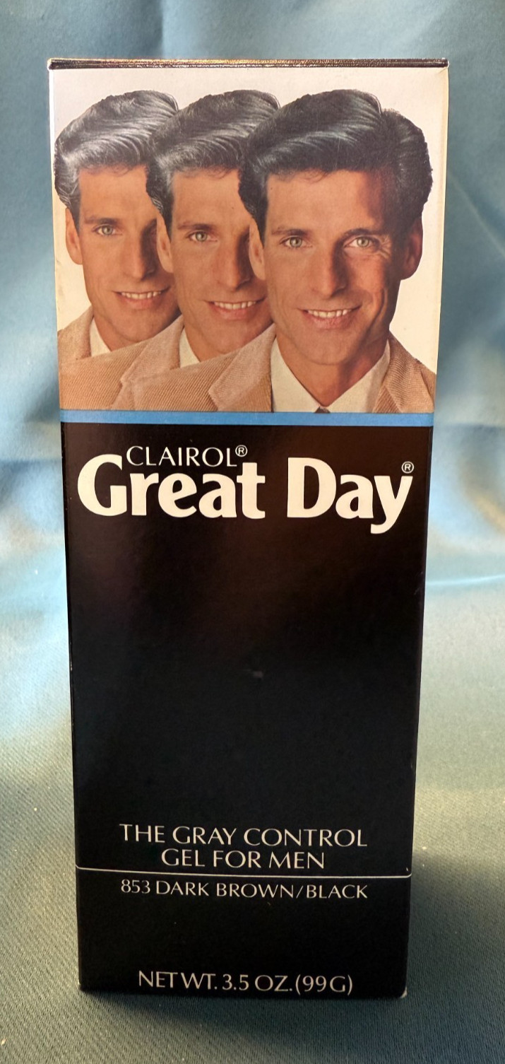 5 Vintage Boxes Clairol Great Day, The Gray Control for Men, 3.5oz each NEW!!