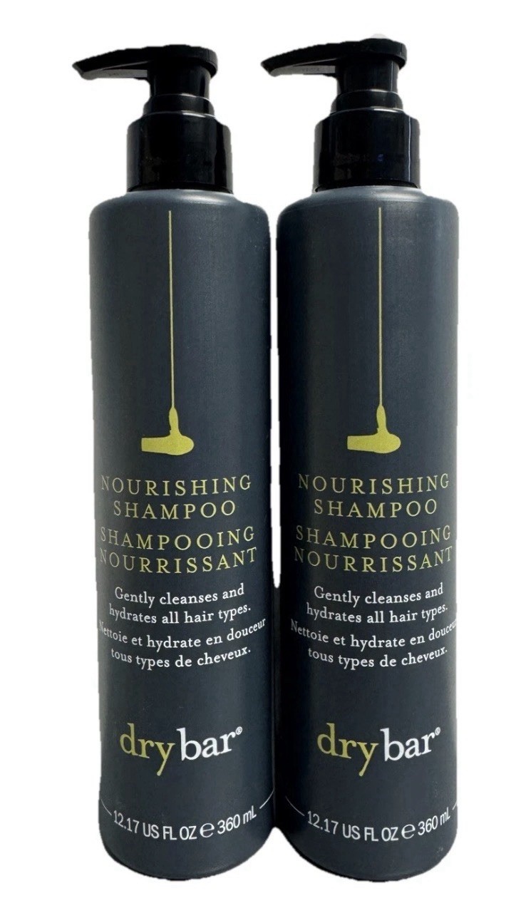 2 PACK Drybar Nourishing Shampoo 12.17oz Dovelok Pump Bottles ALOFT