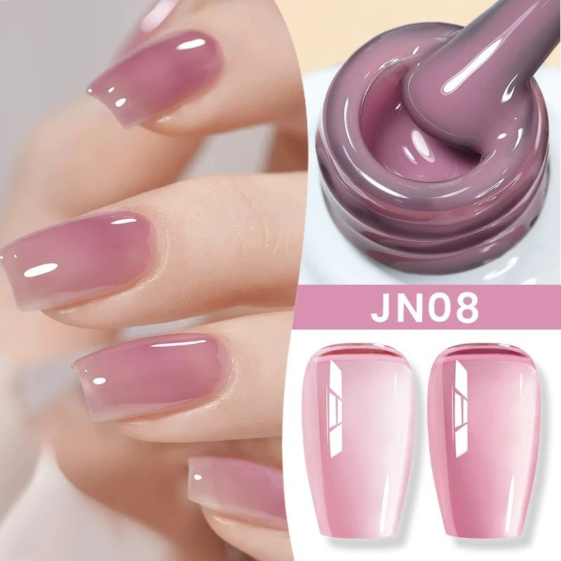 Jelly Nude Gel Nail Polish 10ml Light Pink UV Cure Nail Art DIY US
