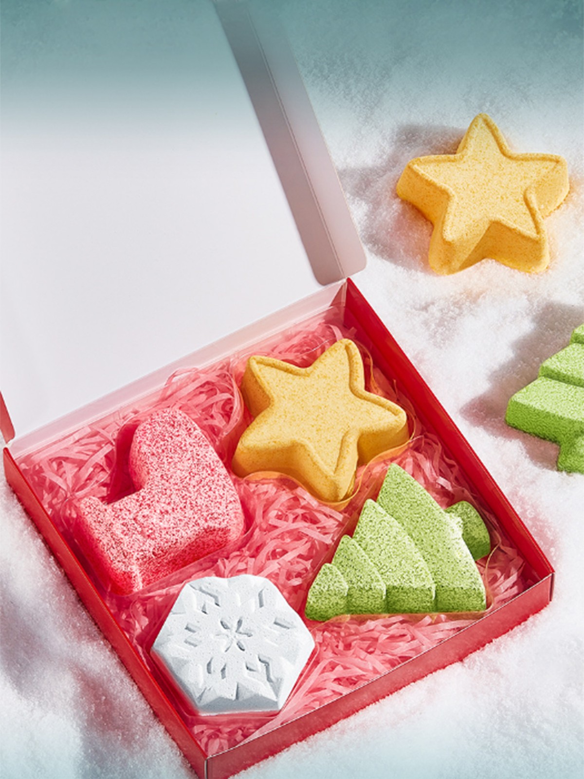 1Set 4PCS Bath Salt Ball Bathing Christmas Style Fizz And Bubble Bath Bombs