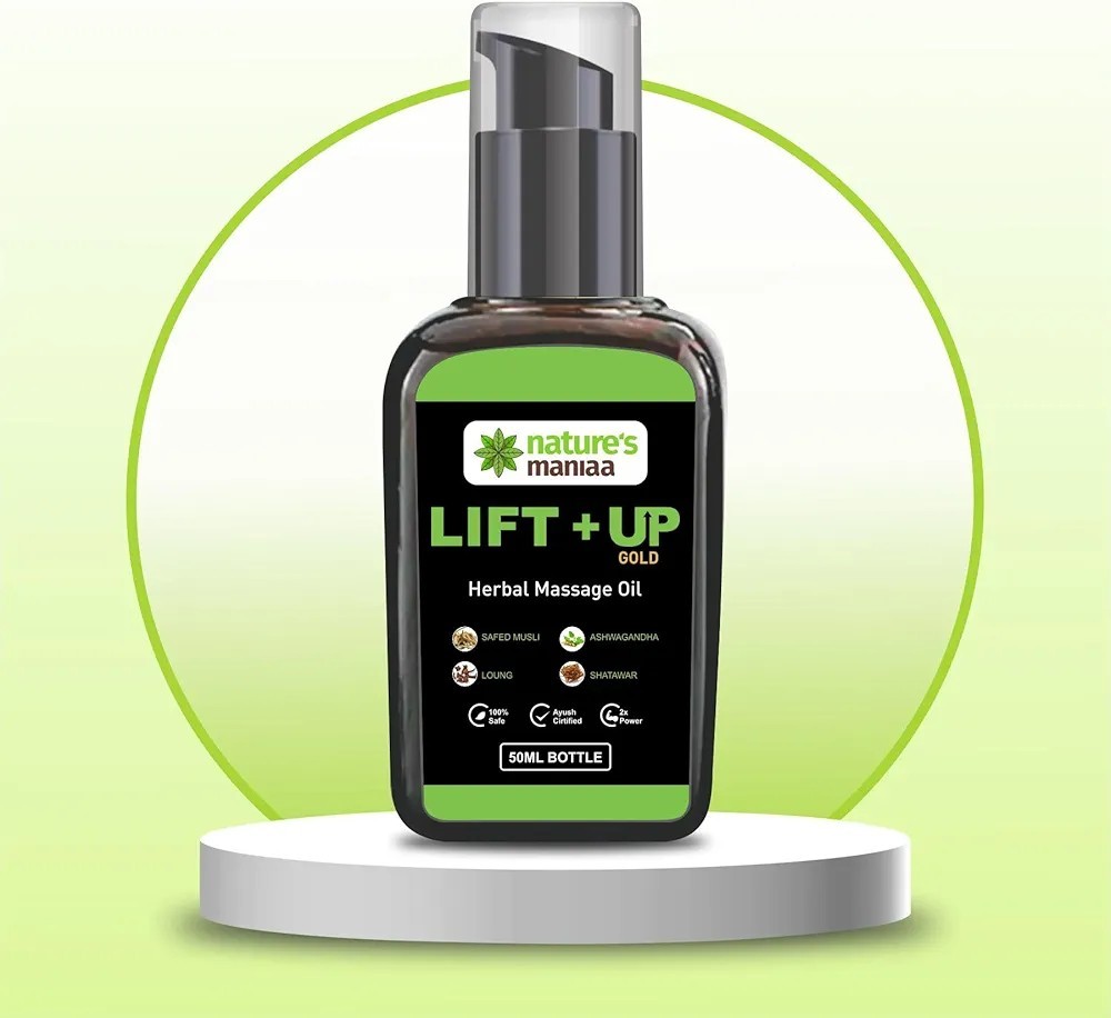 Lift Up Gold Men Herbal Massage Oil XXXL Size Stamina Strength Enhancement 50ML