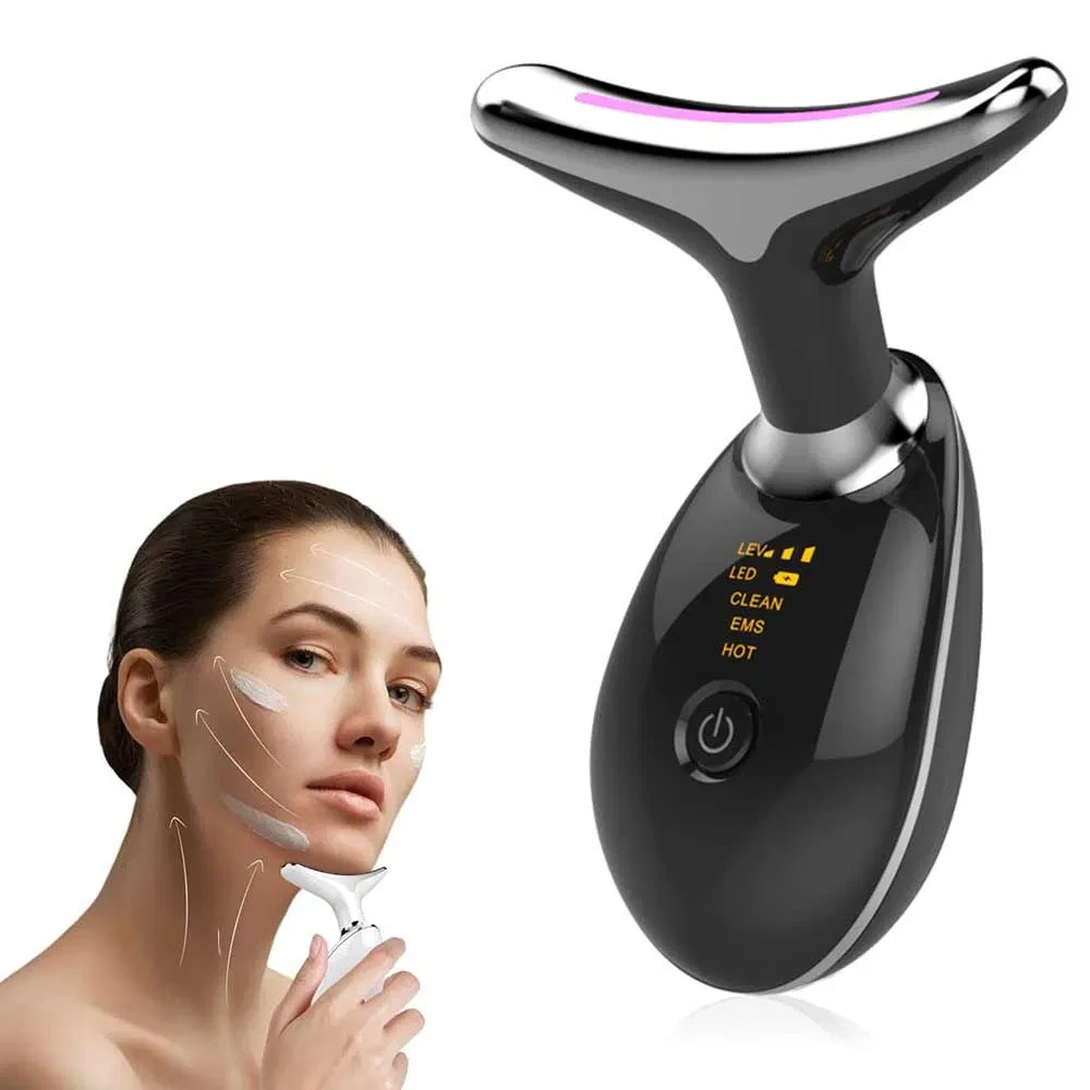 Neck Face Massager Face Sculpting Tool 3 Colour Modes and Vibration for Facial