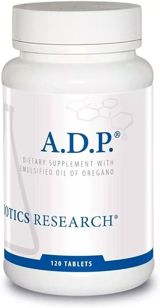 Biotics Research ADP Tablets – 120 Count – A.D.P. Oregano Oil – Exp. 09/2027