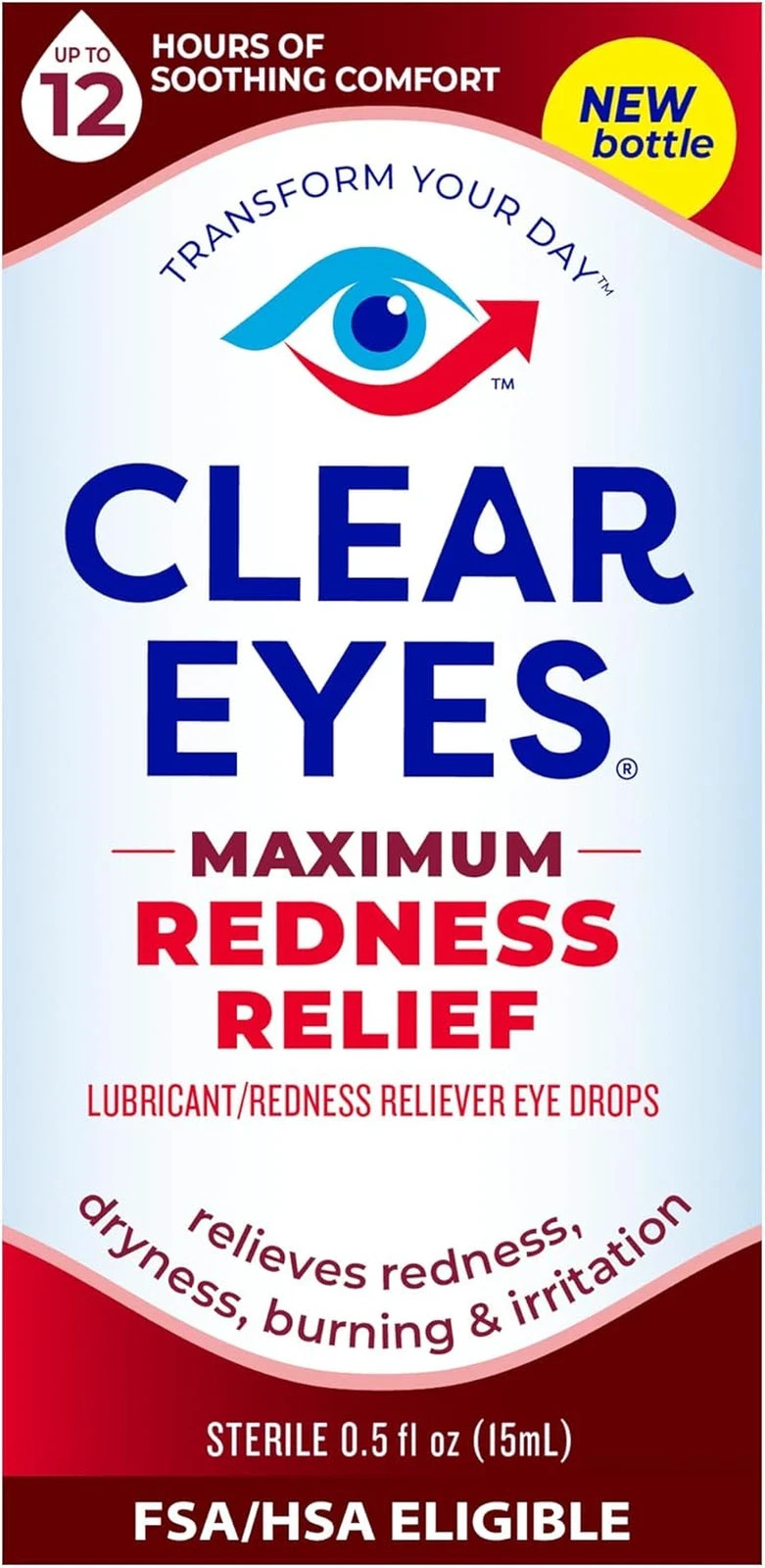 6 Pack Clear Eyes Maximum Strength Redness Relief Eye Drops 0.5 Oz Each