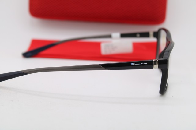 NEW CHAMPION FORGE 100 C01 MATTE BLACK BLUE GREY AUTHENTIC EYEGLASSES 53-17