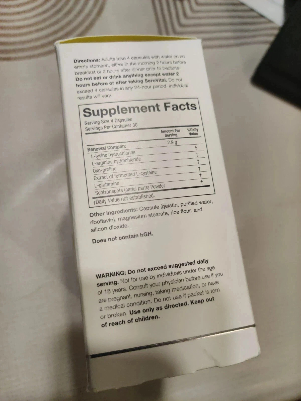 SeroVital Reverse The Signs of Aging Dietary Supplement – 120 Capsules