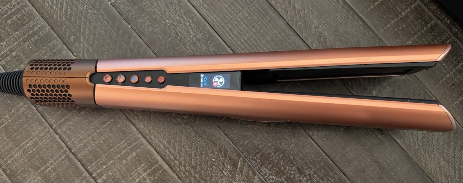 Dyson Airstrait Straightener Copper 285°F Wet-to-Dry w/ Case & Power Adapter