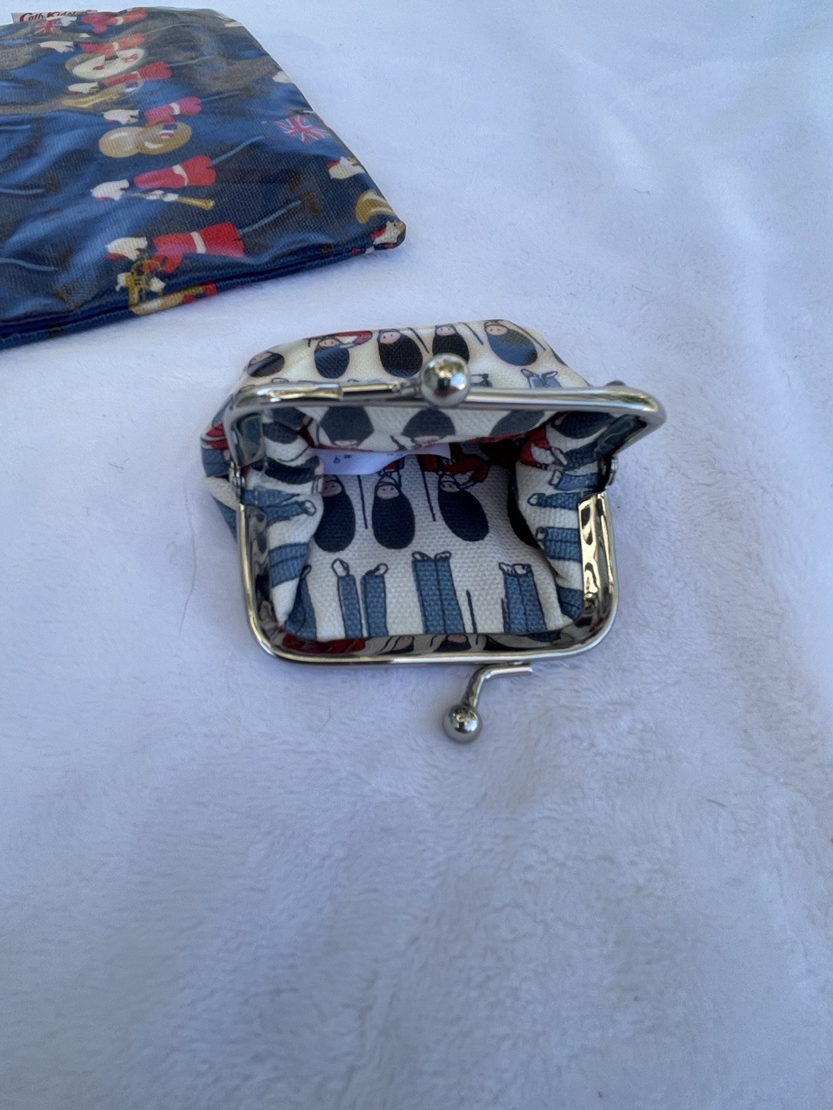 Cath Kidston London Makeup,Change Purse Coated Cotton Classic Guard Band Lot Of2