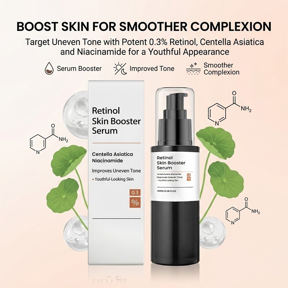 Retinal Skin Booster Serum, Beginner Friendly, Non Irritating, Retinol for Face