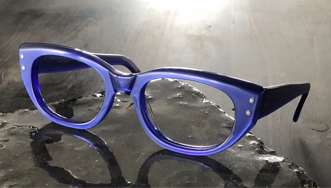 ANGLO AMERICAN VALDEZ Navy Eyeglasses 48□18-145 Made in United Kingdom