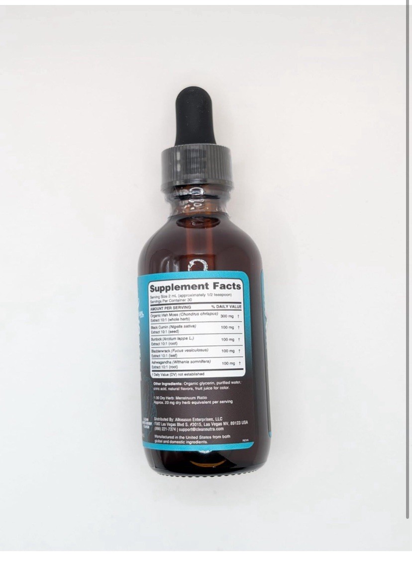 Clean Nutra Sea Moss Liquid Drops 2pk Organic Multi Vitamin Mineral Exp 01/2027