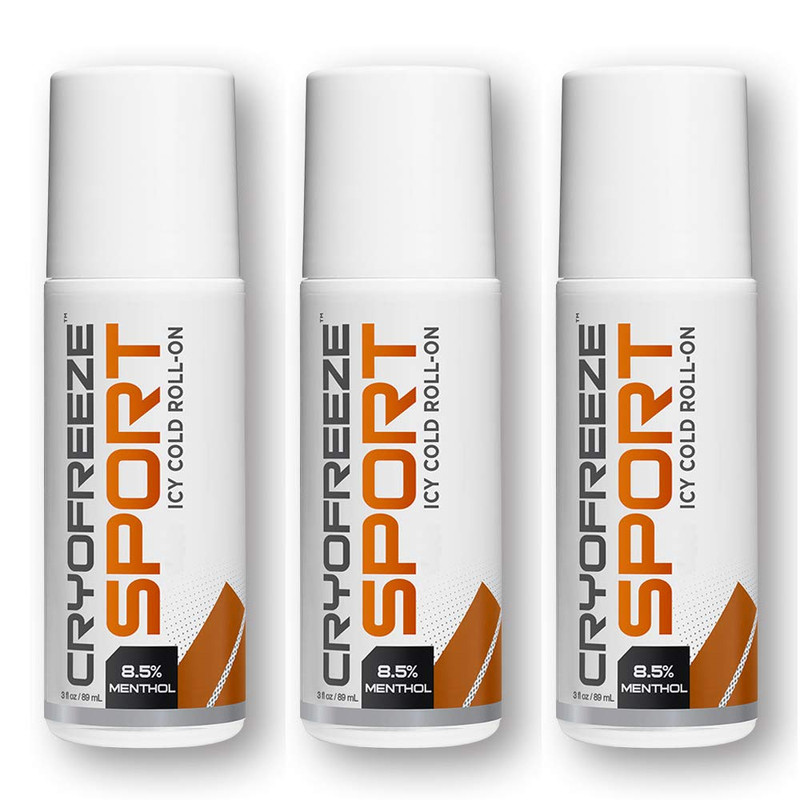 Omax Cryofreeze Sport Icy Cold Pain Relief Roll-On 8.5 Menthol Natural Pain