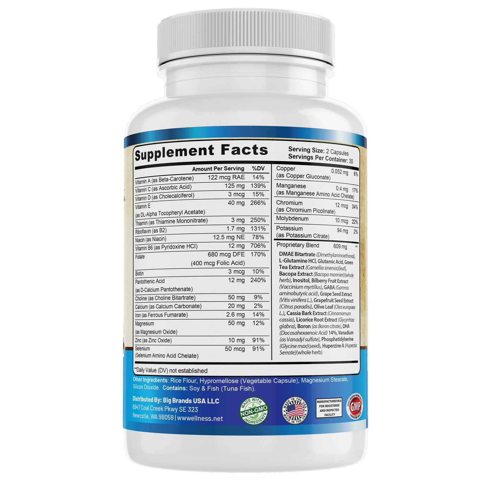 Neuro Focus Formula. Supports Mental Clarity & Focus. Vitamin A,C,D,E,B6…