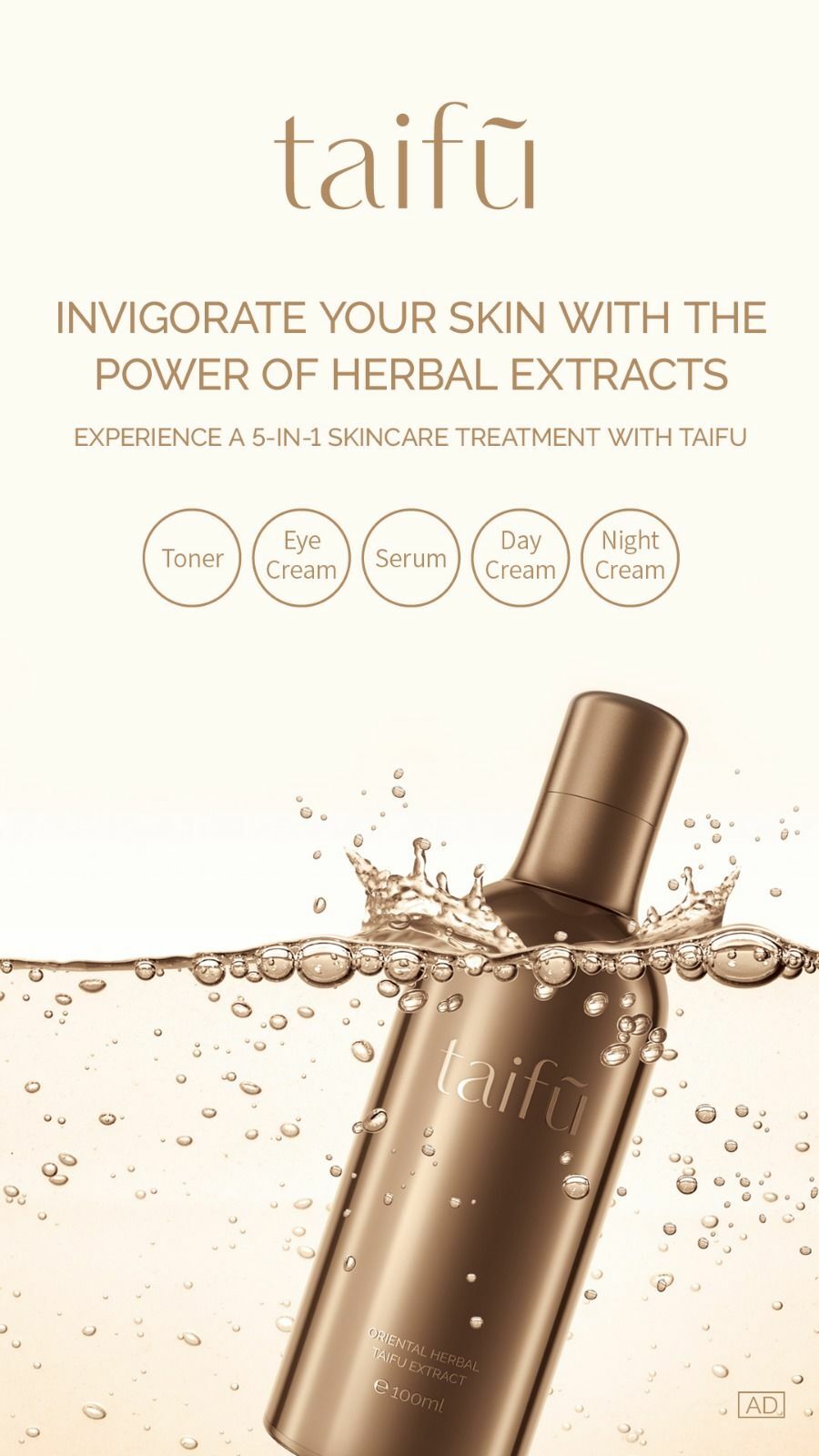 Taifu Skincare Spray Beauty Toner Herbal Skin Rejuvenating Serum
