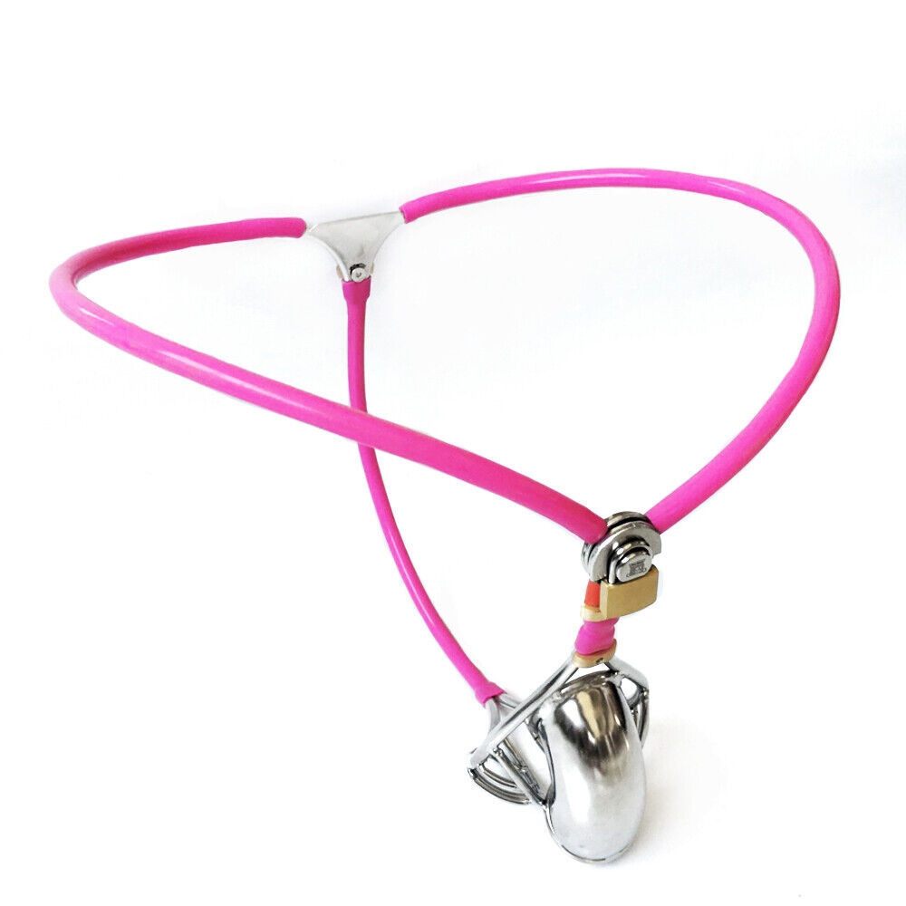 Stainless Steel Chastity Belt Device Back Male Underwear Bandage Chastity Cage
