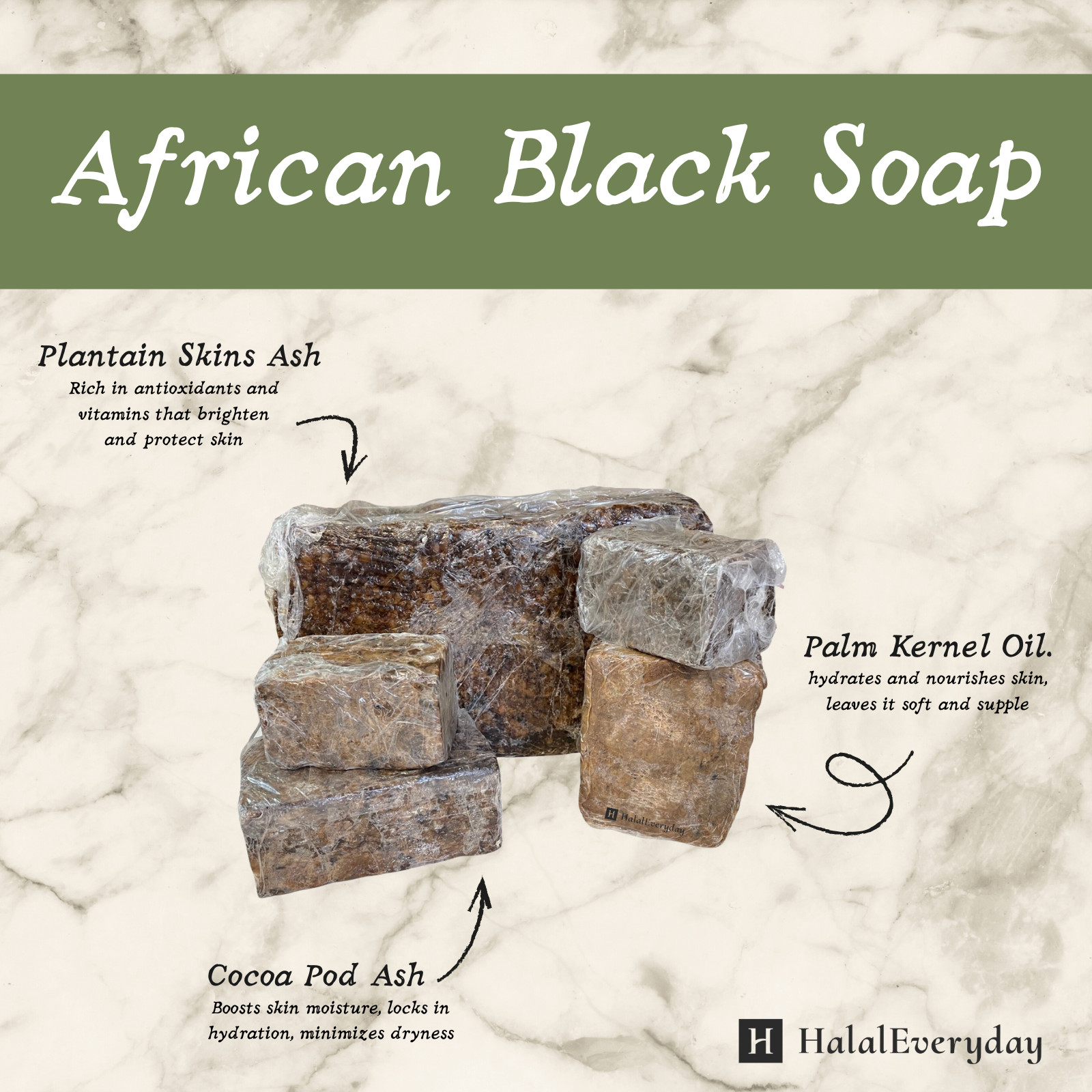 Raw African Black Soap PREMIUM QUALITY Organic Unrefined 100% Pure Natural Ghana