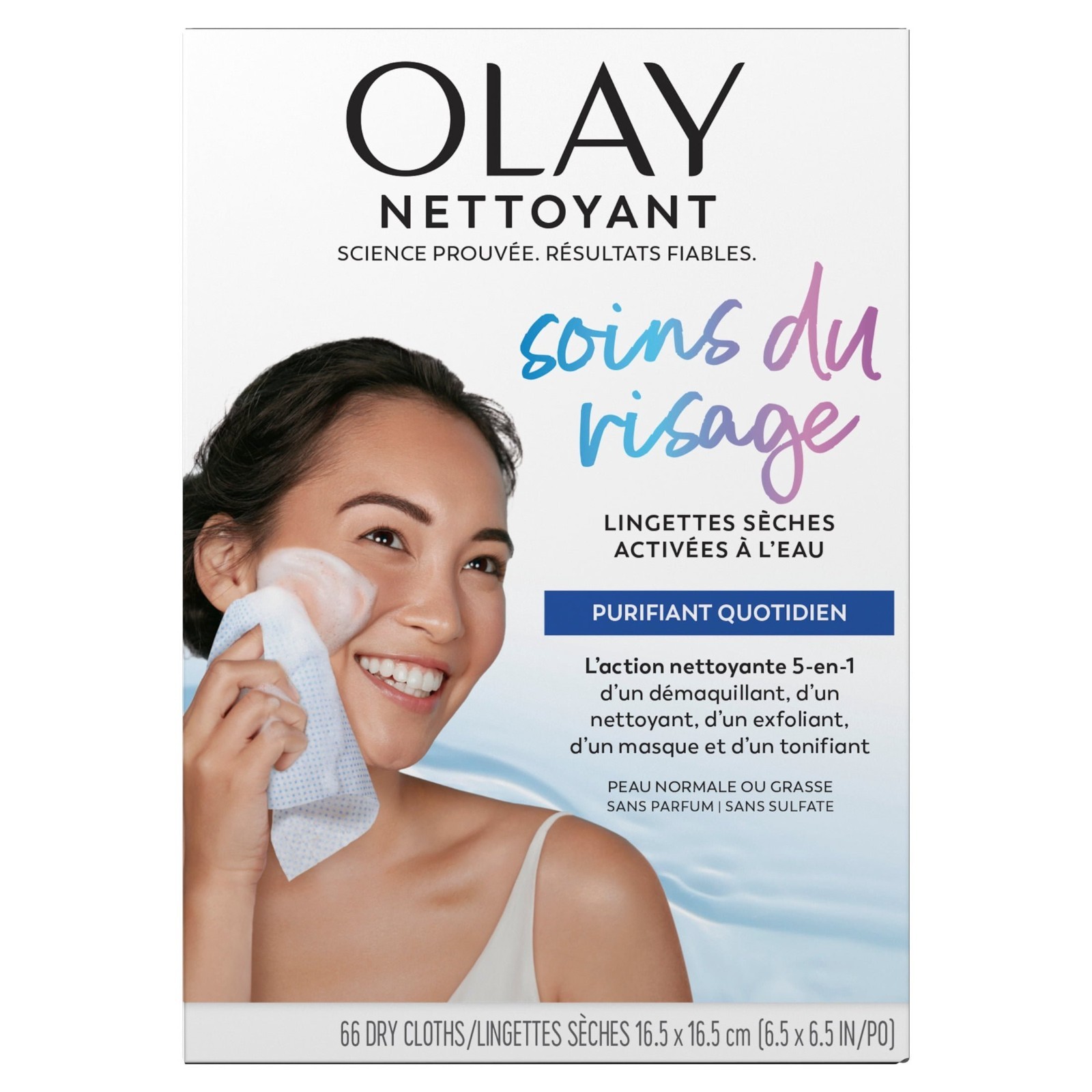 Olay Daily Facials Deeply Purifying Cleansing Cloths 66 Count Fragrance-Free
