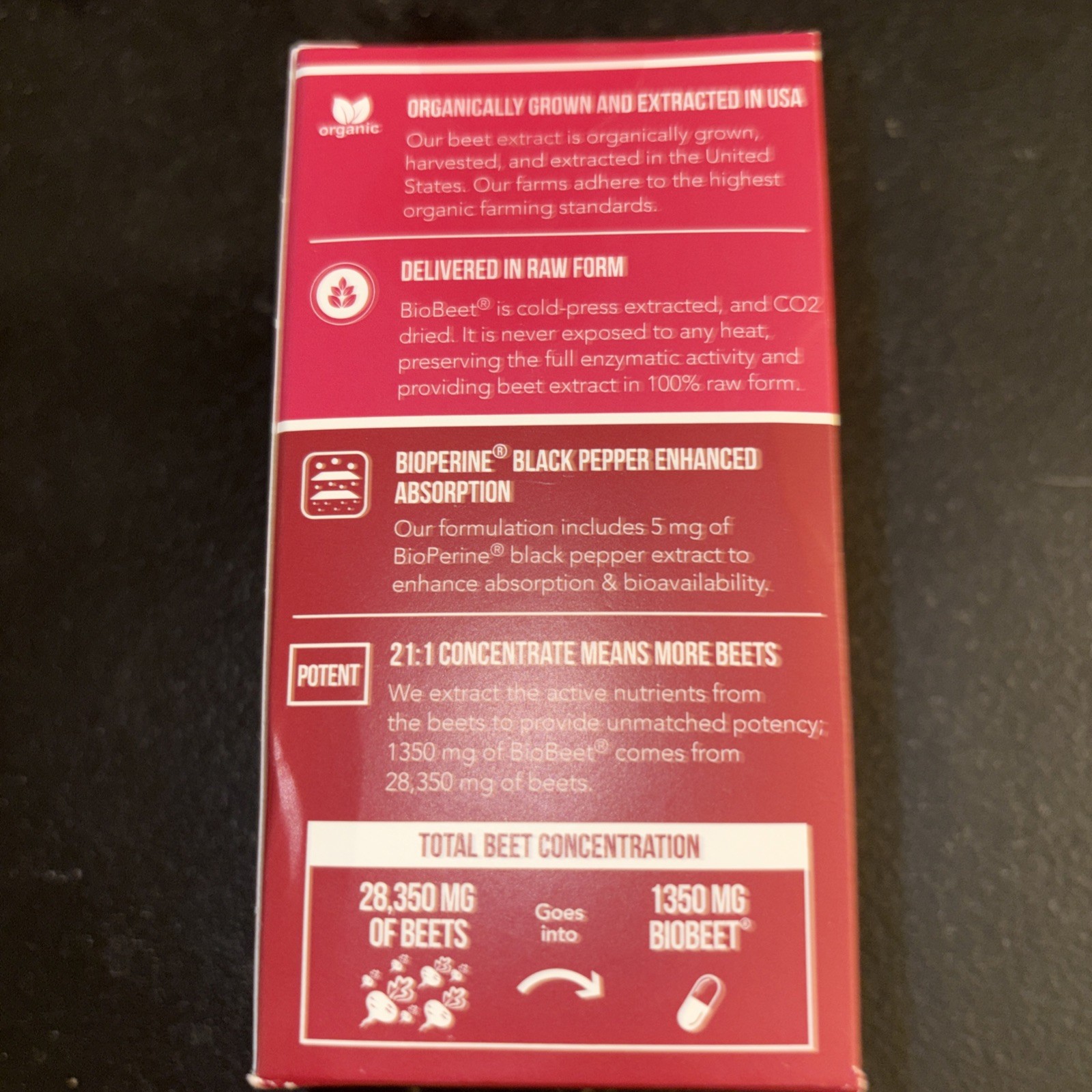 BioBeet Max Beet Root Capsules – 21:1 Concentrate for Enhanced Vascular Health