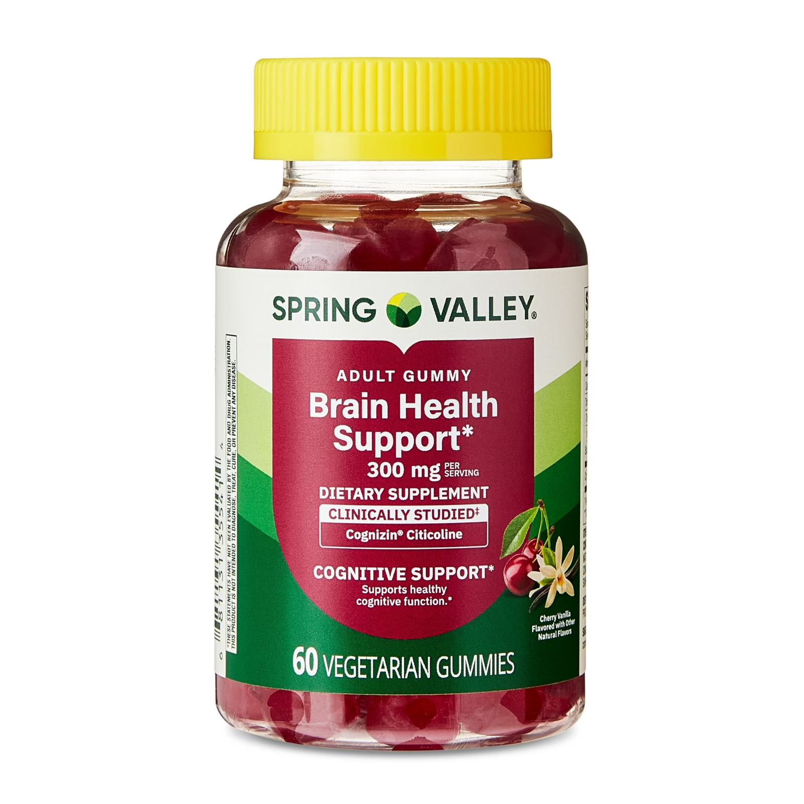 Vegetarian Gummies for Cognitive Support, Cherry Vanilla Flavor, 300 mg