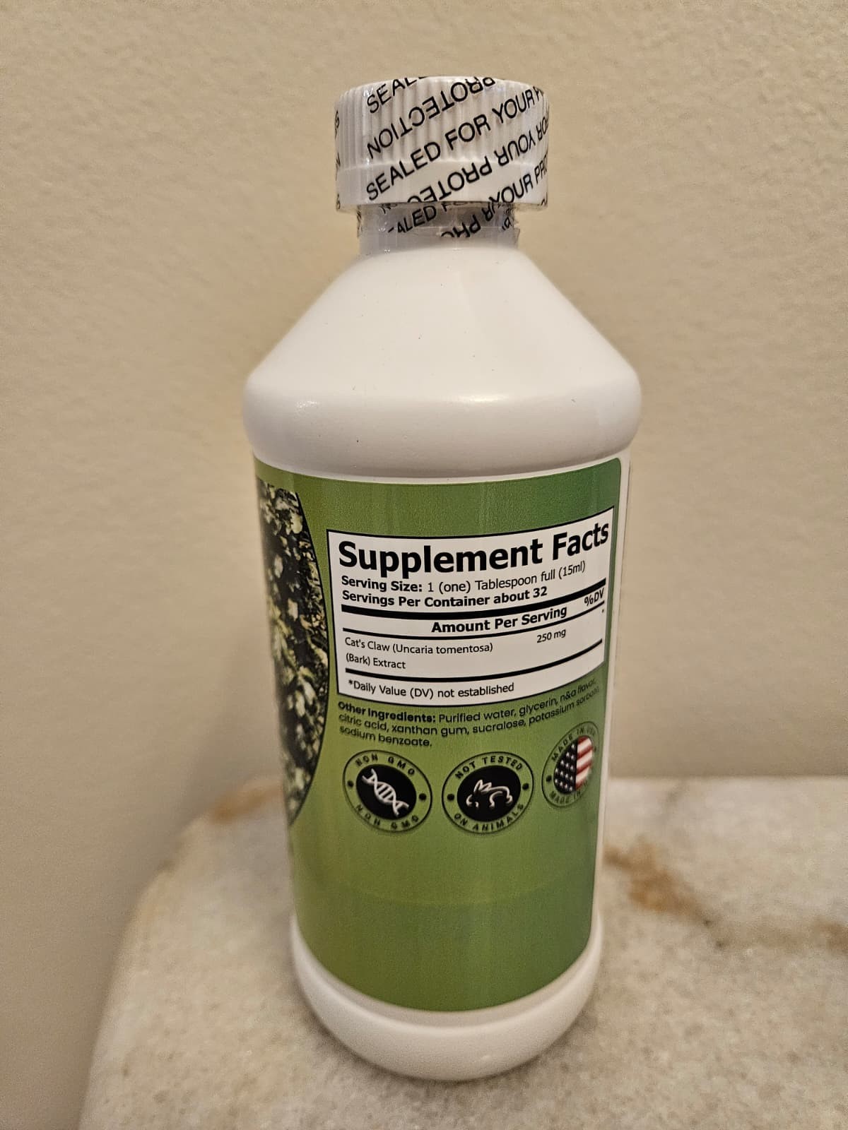 Cat’s Claw Natural Extract 250mg Mint Non-GMO Made in USA
