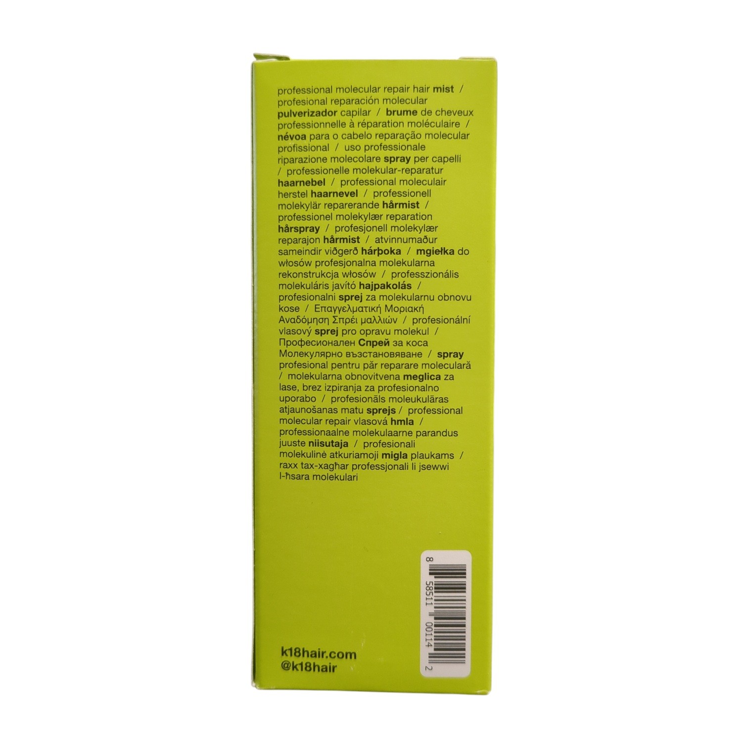 K18 Biomimetic Hairscience Professional Molecular Repair Hairmist, 5floz