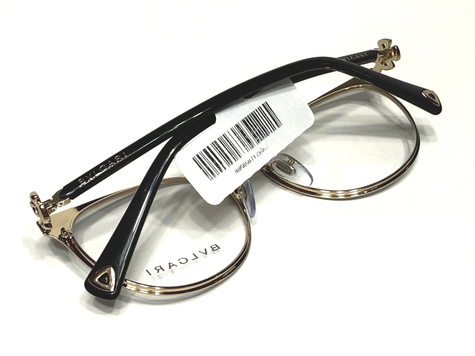 Womens Bvlgari Eyeglasses Frames BV2219B 2033 Black & Gold Oval 54/17~140 NEW