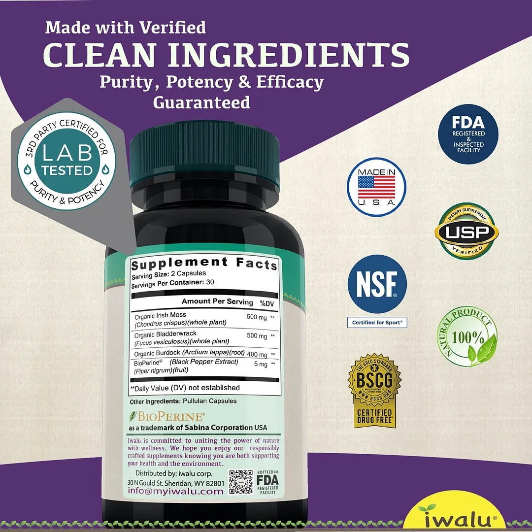 Sea Moss Nutri | Best Supplement Capsule Pill Men Women FREE SHIP