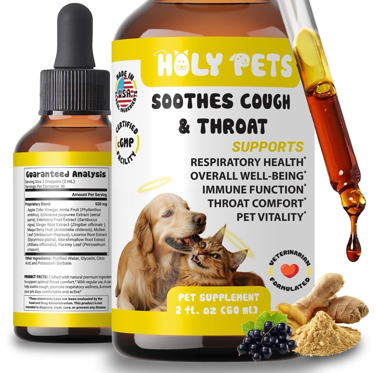 Cough Medicine for Dogs & Cats, Kennel Cough Treatment, Respiratory Infection…