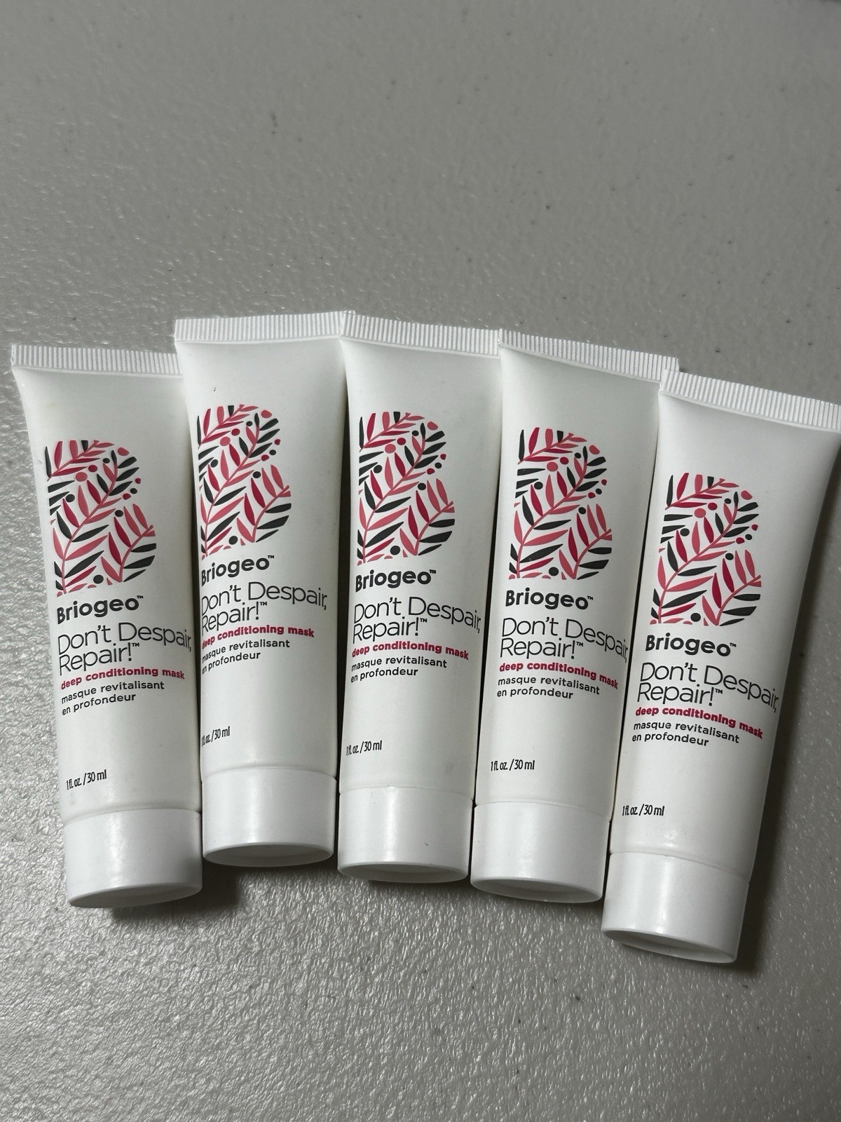 5 x Briogeo Don’t Despair Repair! Deep Conditioning Hair Mask 1oz/30ml ea NEW