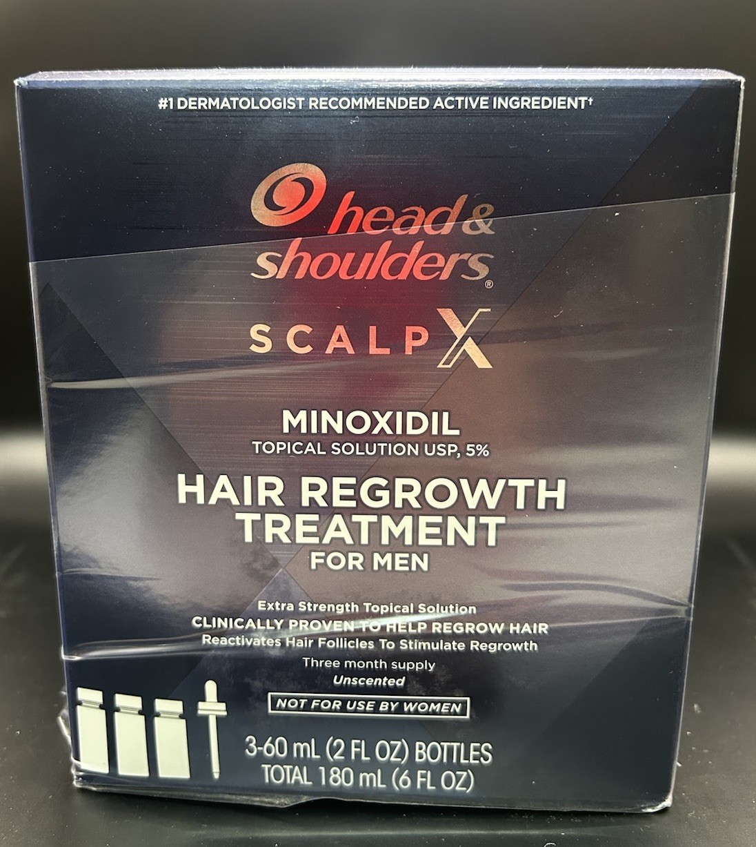 Head & Shoulders Scalp X 5% Minoxidil Hair Regrowth Treatment Mens Exp. 12/25