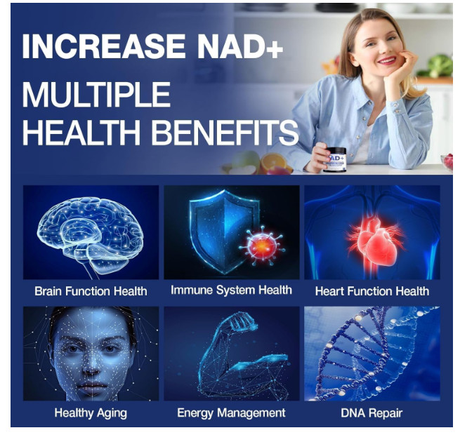 NAD+ Supplement – NAD Nicotinamide Riboside Resveratrol NAD Supplement 1000mg