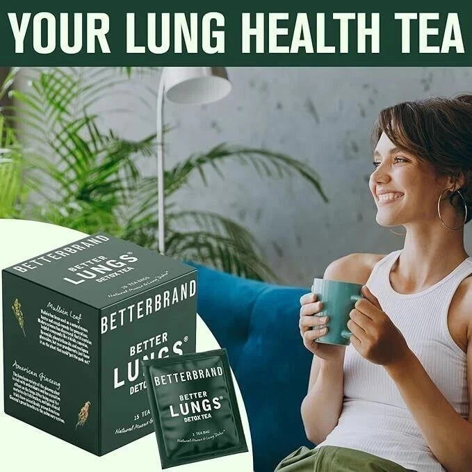 Betterbrand Better Lungs Detox Tea – Herbal Tea Bags – Mullein Leaf Ginseng