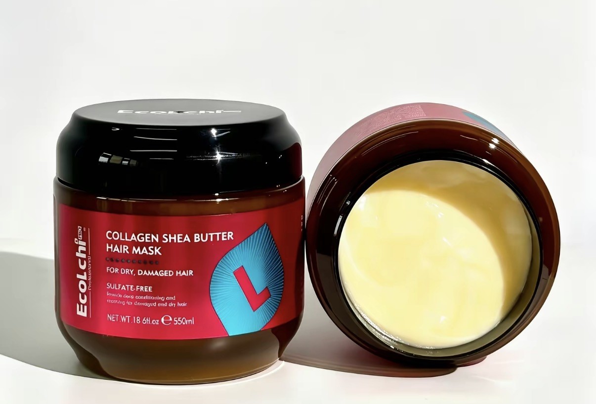 ECOLCHIPRO 18.6oz Collagen Shea Butter Hair Mask Deep Repair for Dry Hair