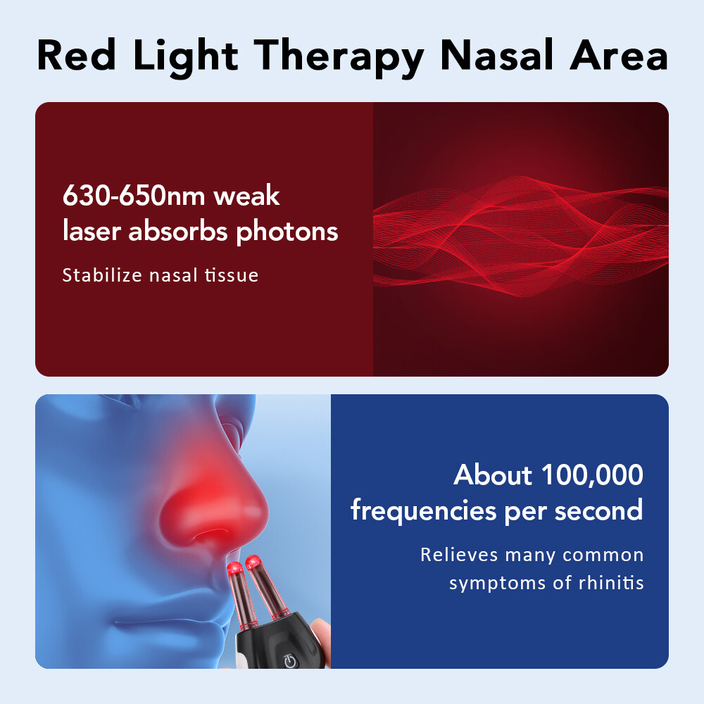 Red Light Nasal Respirelief Therapy Instrument For Nose Rhinitis Care Allergic