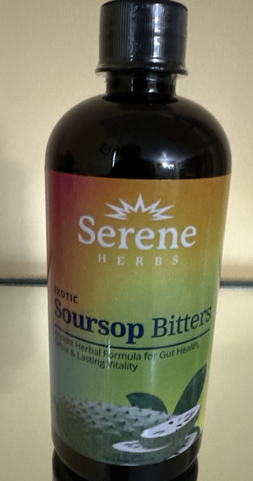 Serene Herbs Soursop Bitters Gut Health Detox Herbal Dietary Supplement 16oz