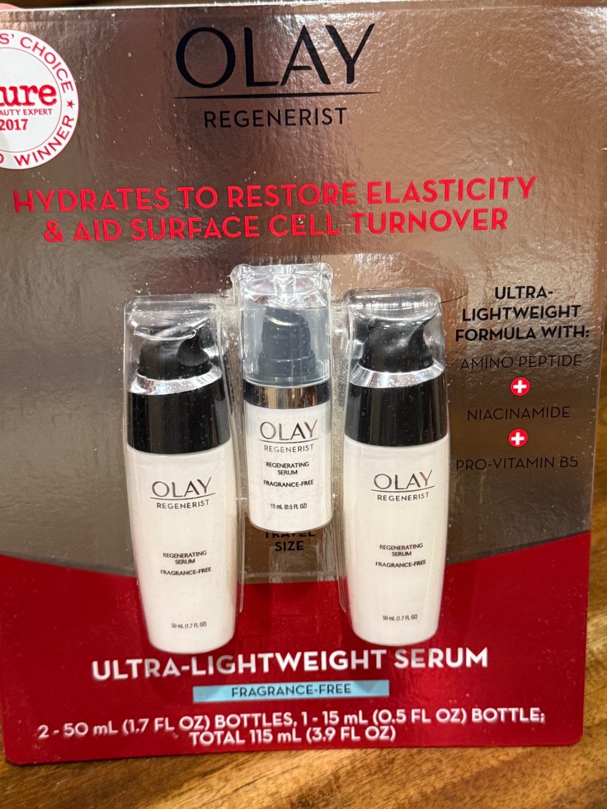 Olay Regenerist Regenerating Lightweight Serum 2pk With Bonus Travel Size