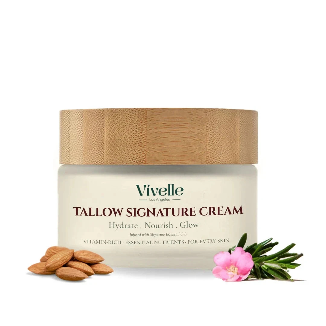 2 Pack Grass Fed Beef Tallow Face Cream Moisturizer Sensitive Dry Skin 3.6oz